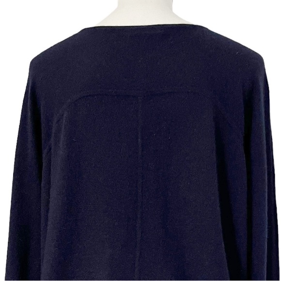 Vince V-Neck 100% Cashmere Navy Blue Sweater - Picture 6 of 12